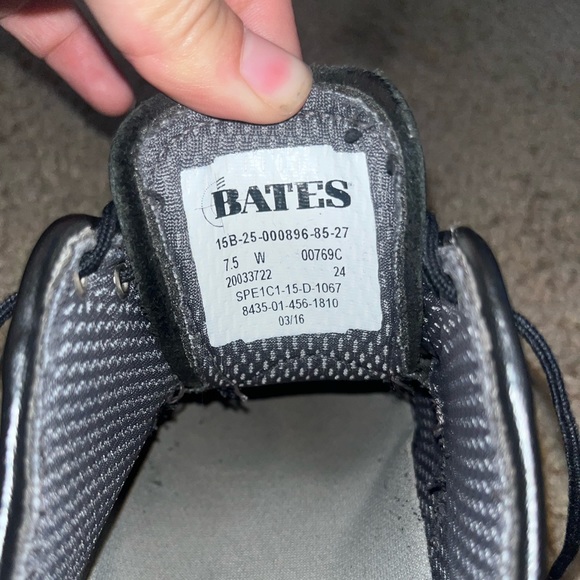 Black Bates navy premier Oxford shoes. - Picture 5 of 5